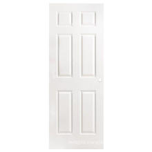 28 in. x 80 in. Textured 6-Panel Bored Hollow Core Painted Composite Interior Door Slab with Bore